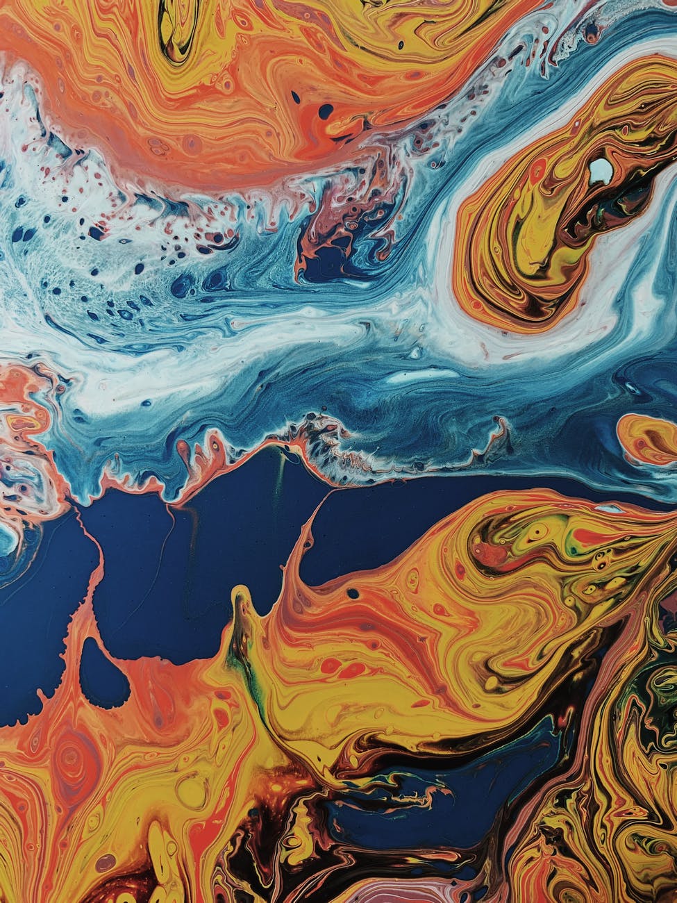 abstract background with swirls multicolor splashes of paints